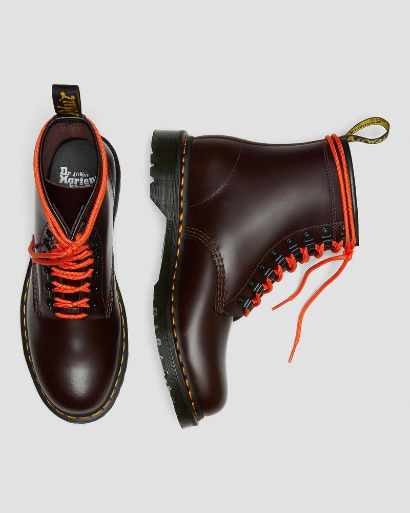 Red Men's Dr Martens 1460 Ben Smooth Leather Lace Up Boots | CA 500UZG